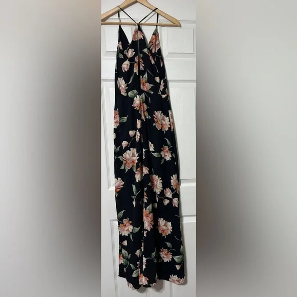 LUSH Black Floral Maxi Dress Sleeveless Women’s Size M - Picture 6 of 9